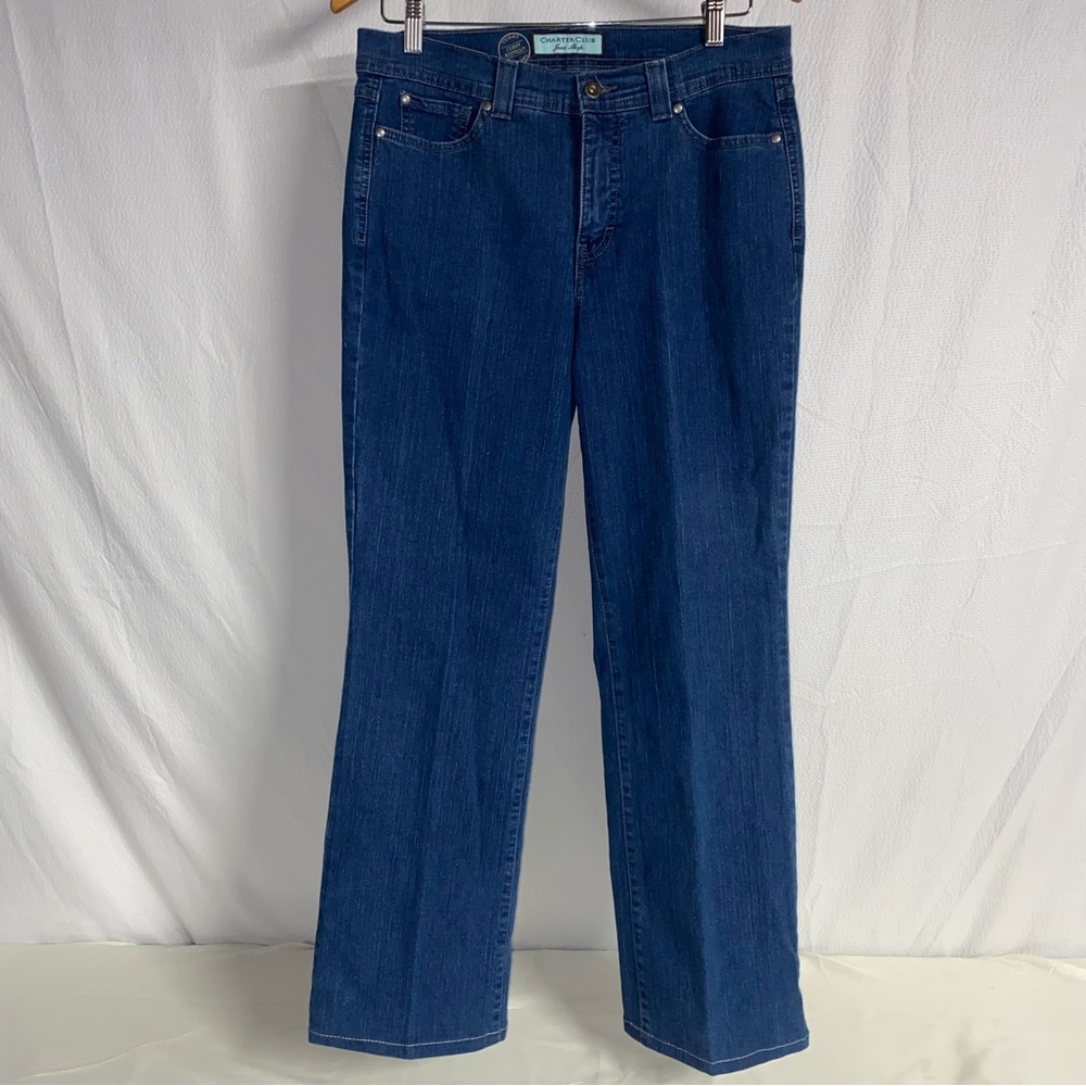 Charter Club Jean Shop Curvy Bootcut Jeans, Tummy Slimming, Size 8